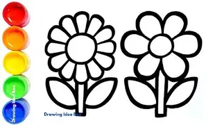 Let&rsquo;s Draw Two Beautiful Flowers! 🌸🌼 | Easy Flower Drawing for Kids | Yup Yup Go