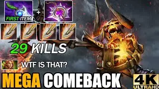 New IMBA First Item Diffusal Blade Clinkz 29 Kills Unstoppable Epic Mega Creeps Comeback 7.29 Dota 2