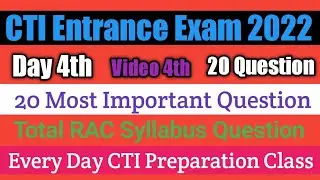CTI Entrance Exam || Day 04 Video 04 || Exam Preparation of CTI