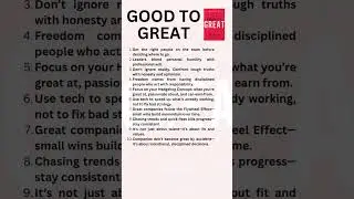 Good to Great Audiobook by Jim Collins (Summary) #entrepreneur #entrepreneurship #success #business