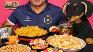 Super Crunch! Super ASMR! Pistachios, Candy 🍭, Chips and Creamy Pasta 🍝!