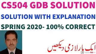 CS504 GDB Solution Spring 2020 by Tech Solo Soft