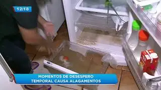 Temporal deixa casas alagadas em Colombo; confira