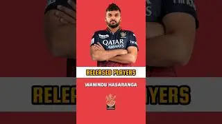 RCB Released Players List 2024 #royalchallengersbangalore #ipl2024 #iplauction #rcb #iplnews