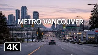A Calm Drive Through Vancouver & Burnaby | Kingsway to Queensborough | 4K
