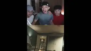 horror game reaction.. They got scared when the grandma run at them😂