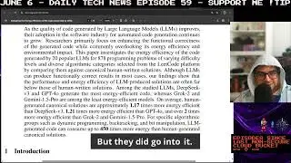 the energy efficiency of LLM generated code?