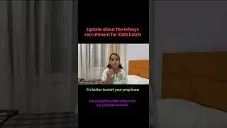 Update about the 2026 batch recruitment.#infosys #infosysrecruitment #infosysexam #trending #viral