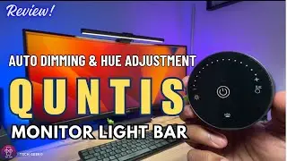 Quntis Monitor Light Bar with Remote Control-Stepless Auto Dimming & Hue Adjustment -Unbox & Review.