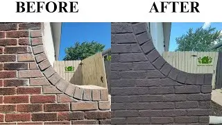 Sol-Silicate Masonry Stain Restores Water-Damaged Brick Wall | Espresso Finish 🧱