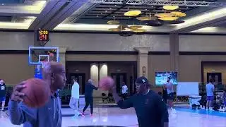 Paul George catch-and-shoot threes - Training Camp 2024, Day 2
