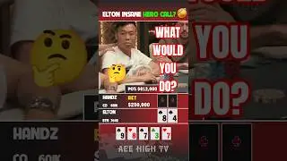Czy Eltonowi uda się podjąć ten szalony heroiczny krok? 🥶 #poker #highstakespoker