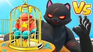 CHAT vs OISEAU !! (cache cache fortnite)