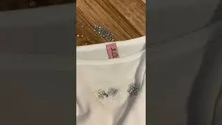 A little (maybe controversial) thrift flip - changing rhinestones to a fabric patch