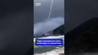 Registro impressionante mostra tromba d&rsquo;&aacute;gua em praia de Paraty
