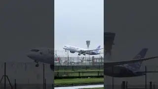 Самолет Boeing 787 авиакомпании Riyadh Air вылетает из Хитроу #b787 #riyadhair #planeshorts #avia...