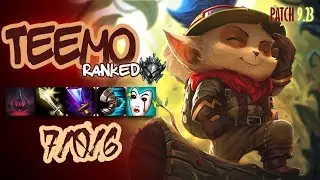 GAMEPLAY - TEEMO VS KAYLE TOP - PATCH 9.23 - RANKED (PRATA) - PERFECT KDA