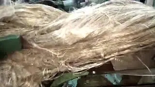 Linen fiber process in hacking machine