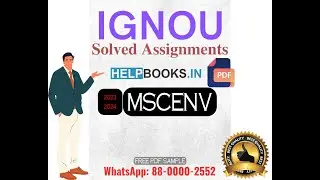 FREE 🔝 50 Questions Answer IGNOU MSCENV-Master of Environmental Science  Solved assignments