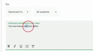 Classroom Rich-Text Editor