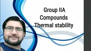 Group IIA | 2A compounds Thermal stability