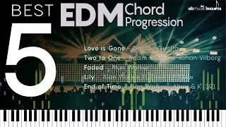 Top 5 EDM Songs Chord Progressions | Piano Tutorial with Chord Charts | Best of EDM Mix | Remix