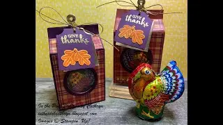 THANKSGIVING CHOCOLATE TURKEY WINDOW BOX with Plaid Tidings - Stampin' Up!