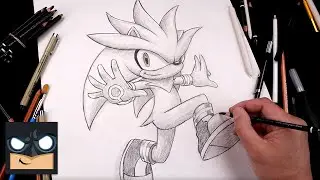 How To Draw Silver the Hedgehog | Sketch Art Lesson (Step by Step)
