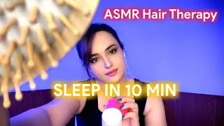 ASMR Hair Brushing + Scalp Massage 🌙 Fall Asleep Fast ⭐