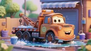 Tow Truck Wash Day 🚛🫧 | Cleaning & Fun Vehicle Song | Nursery Rhymes & Kids Songs