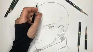 How To Draw Saitama | One Punch Man Sketch Tutorial