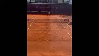 How hard to defend a point on clay court #tennis #shorts #sports