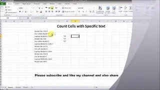 Count Cells with Specific text