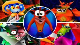 Crash Bandicoot 2: Cortex Strikes Back - All Bosses (No Damage) & Ending | 4K 60FPS