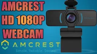 AMCREST HD 1080p WEBCAM | BUILT-IN MICROPHONE | WIDE ANGLE LENS