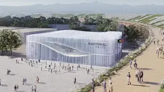 kengo kuma designs portugal pavilion at expo 2025 osaka as an ethereal ocean wave