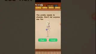 Super Brain Level 128 The pretty needs to change don't let anyone see her walkthrough