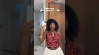 Vacation curly hair routine ✨ #curlyhair #curls #curlyhairstyles #shorts
