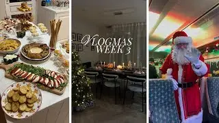 VLOGMAS WEEK 3 // polar express, hosting girlsmas & christmas party food haul