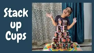 Stack up cups #stackupcups #stackcups #kidsactivityathome