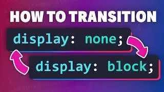 Transition to and from display: none