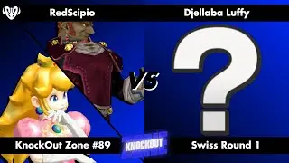 KnockOut Zone 89 - SSBM Swiss Round 1 - RedScipio (Ganondorf/Peach) vs Djellaba Luffy (Random)