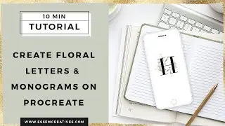 Create Floral Alphabet Monogram Letters on Procreate | Insta Story Highlight Covers Tutorial