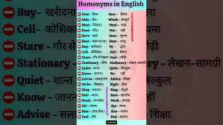 Homonyms, homophones, homographs 🔥 most confusing words in english with meaning 🔥 #homophones #yt
