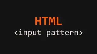 Input pattern HTML Example 4
