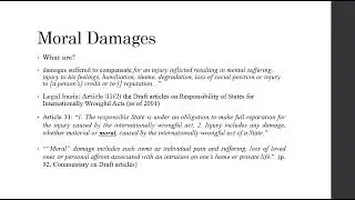 Lecture 44: Moral Damages in International Investment Law