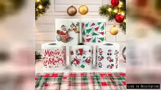 1/3pcs Christmas Toilet Paper Santa Festive Tissue Roll for Holiday Celebrations Party Home Dinner B