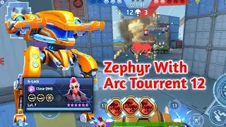 Max Zephyr With Arc Tourrent 12 Gameplay  | Mech Arena