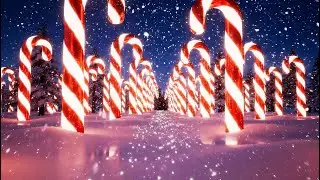 LIVE Magical Candy Cane Winter Path ❄️🎄 | Relaxing Christmas Snow Loop