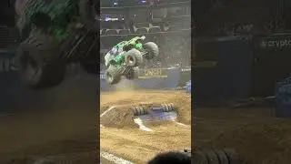 Grave Digger truck Soars at Crypto Arena Truck Jam #GraveDigger #MonsterJam #CryptoArena #TruckJam
